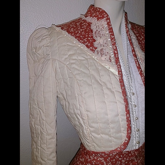 1970’s Handmade Gunne Sax Skirt Quilted Jacket XS - Picture 8 of 8